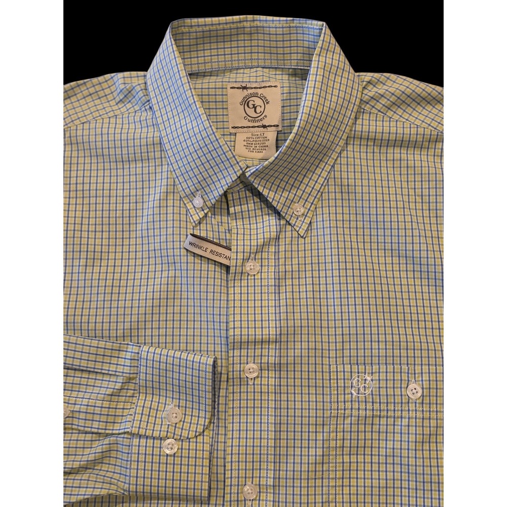 Gunnison Creek Outfitters Plaid Shirt Men's LT Large Tall Button Down NWOT